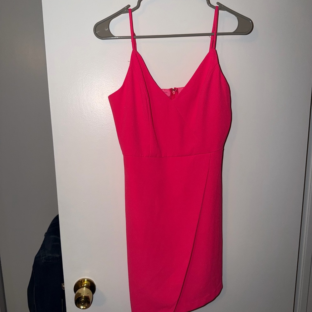 Fuchsia Spaghetti-Strap Mini Dress